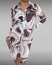 Load image into Gallery viewer, Swirl Print Shirt Dress
