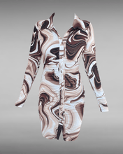 Load image into Gallery viewer, Swirl Print Shirt Dress
